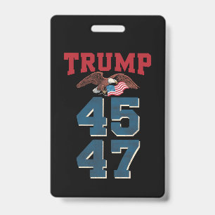 Patriottische Trump Won 45 en 47 Overwinning Winna Badge