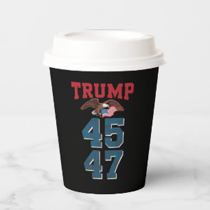 Patriottische Trump Won 45 en 47 Overwinning Winna Papieren Bekers
