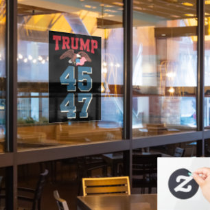 Patriottische Trump Won 45 en 47 Overwinning Winna Raamsticker