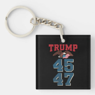 Patriottische Trump Won 45 en 47 Overwinning Winna Sleutelhanger