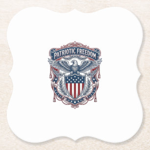 Patriottische Tuin Vlag Stijl Vector Grafische T-s Kartonnen Onderzetters