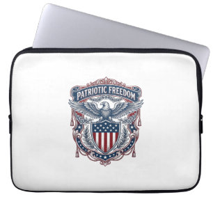 Patriottische Tuin Vlag Stijl Vector Grafische T-s Laptop Sleeve