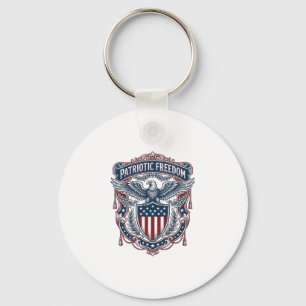 Patriottische Tuin Vlag Stijl Vector Grafische T-s Sleutelhanger
