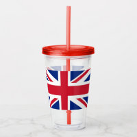 Patriottische Tumbler met vlag van Verenigd Konink