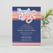 Patriottische typografie 4e juli kaart (Staand voorkant)