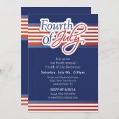 Patriottische typografie 4e juli kaart (Voorkant / Achterkant)