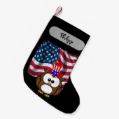 patriottische uil met kerstmis kleine kerstsok (Voorkant (Hangend))
