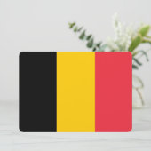 Patriottische uitnodigingen met Belgische vlag (Staand voorkant)