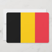 Patriottische uitnodigingen met Belgische vlag (Achterkant)