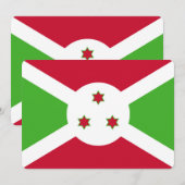 Patriottische uitnodigingen met Burundese vlag (Voorkant / Achterkant)