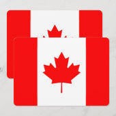 Patriottische uitnodigingen met Canada Flag (Voorkant / Achterkant)