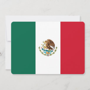 Patriottische uitnodigingen met de Mexicaanse vlag