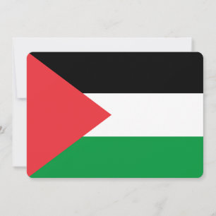 Patriottische uitnodigingen met de Palestijnse vla