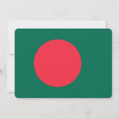 Patriottische uitnodigingen met de vlag van Bangla (Achterkant)