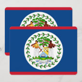 Patriottische uitnodigingen met de vlag van Belize (Voorkant / Achterkant)