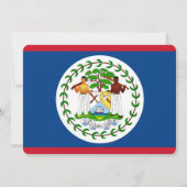 Patriottische uitnodigingen met de vlag van Belize (Achterkant)