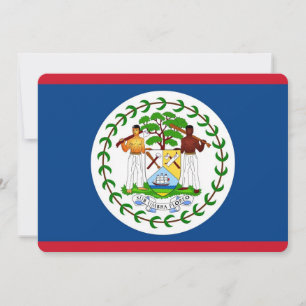 Patriottische uitnodigingen met de vlag van Belize