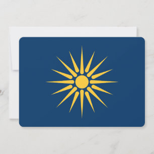 Patriottische uitnodigingen met de vlag van Macedo