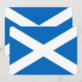 Patriottische uitnodigingen met de vlag van Schotl (Voorkant / Achterkant)