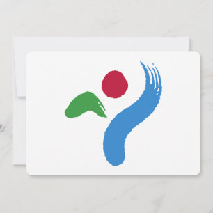 Patriottische uitnodigingen met de vlag van Seoul