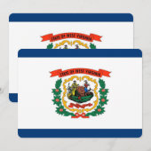 Patriottische uitnodigingen met de vlag van West V (Voorkant / Achterkant)