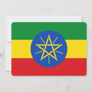 Patriottische uitnodigingen met Ethiopische vlag