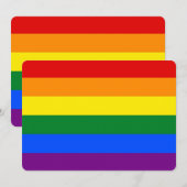 Patriottische uitnodigingen met LGBT-vlag (Voorkant / Achterkant)