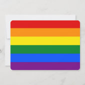Patriottische uitnodigingen met LGBT-vlag (Achterkant)