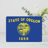 Patriottische uitnodigingen met Oregon Flag (Staand voorkant)