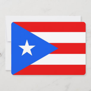 Patriottische uitnodigingen met Puerto Rico Vlag