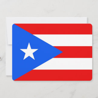 Patriottische uitnodigingen met Puerto Rico Vlag