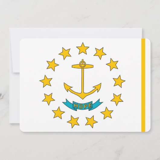 Patriottische uitnodigingen met Rhode Island Flag (Achterkant)