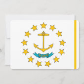 Patriottische uitnodigingen met Rhode Island Flag (Voorkant)