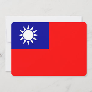 Patriottische uitnodigingen met Taiwanese vlag