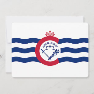 Patriottische uitnodigingen met vlag van Cincinnat