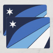 Patriottische uitnodigingen met vlag van Columbia, (Voorkant / Achterkant)