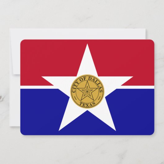 Patriottische uitnodigingen met vlag van Dallas (Voorkant)