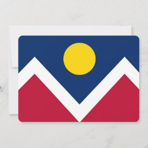 Patriottische uitnodigingen met vlag van Denver