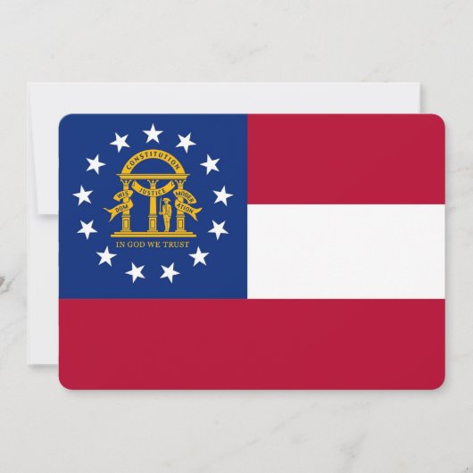 Patriottische uitnodigingen met vlag van Georgië (Voorkant)