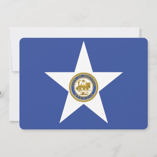 Patriottische uitnodigingen met vlag van Houston (Voorkant)