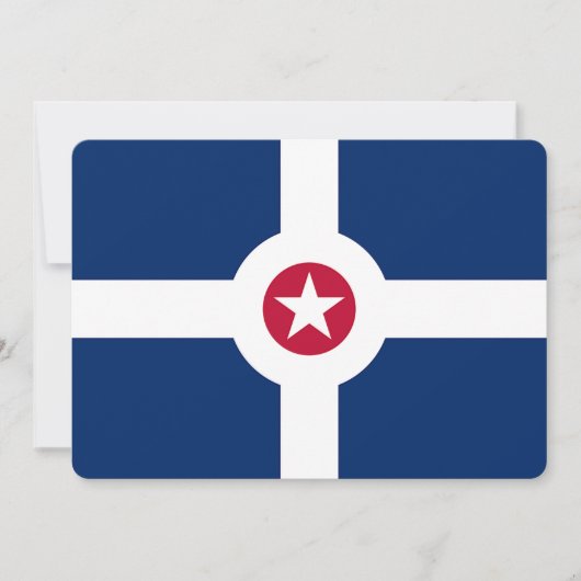 Patriottische uitnodigingen met vlag van Indianapo (Voorkant)