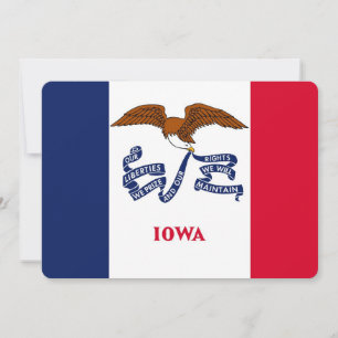 Patriottische uitnodigingen met vlag van Iowa