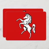 Patriottische uitnodigingen met vlag van Kent, Eng (Voorkant / Achterkant)