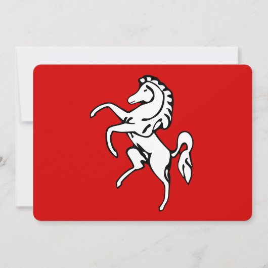 Patriottische uitnodigingen met vlag van Kent, Eng (Voorkant)