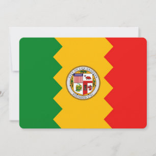 Patriottische uitnodigingen met vlag van Los Angel