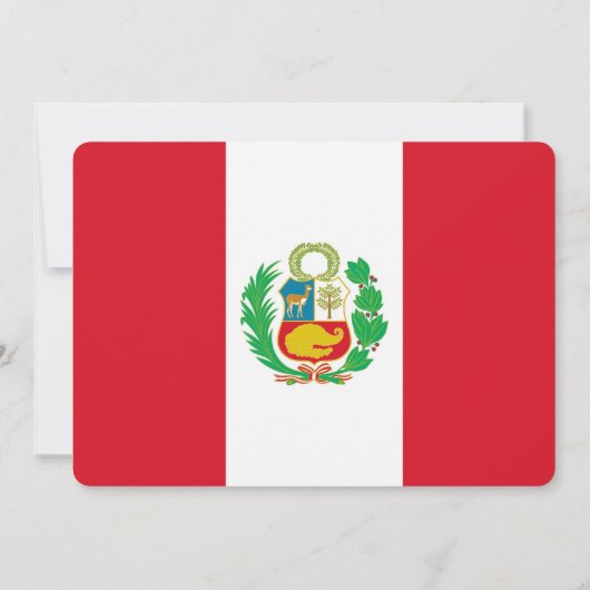Patriottische uitnodigingen met vlag van Peru (Achterkant)