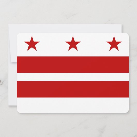Patriottische uitnodigingen met Washington DC Flag (Achterkant)
