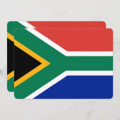 Patriottische uitnodigingen met Zuid-Afrikaanse vl (Voorkant / Achterkant)
