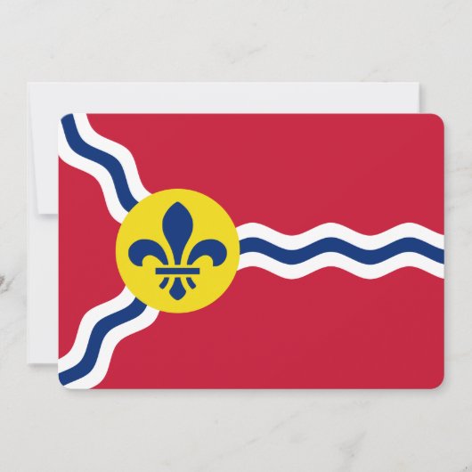 Patriottische uitnodigingen, Vlag van St. Louis, V Kaart (Voorkant)