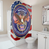 Patriottische Uitzicht over ontwerp Douchegordijn (In situ)